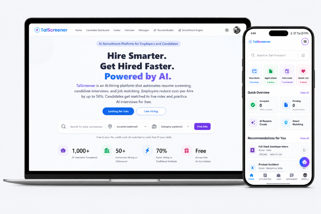 TalScreener Mobile App & Web Platform